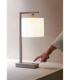 Best Tafellamp Boston - Bruin - 17x18x44cm Tafellampen