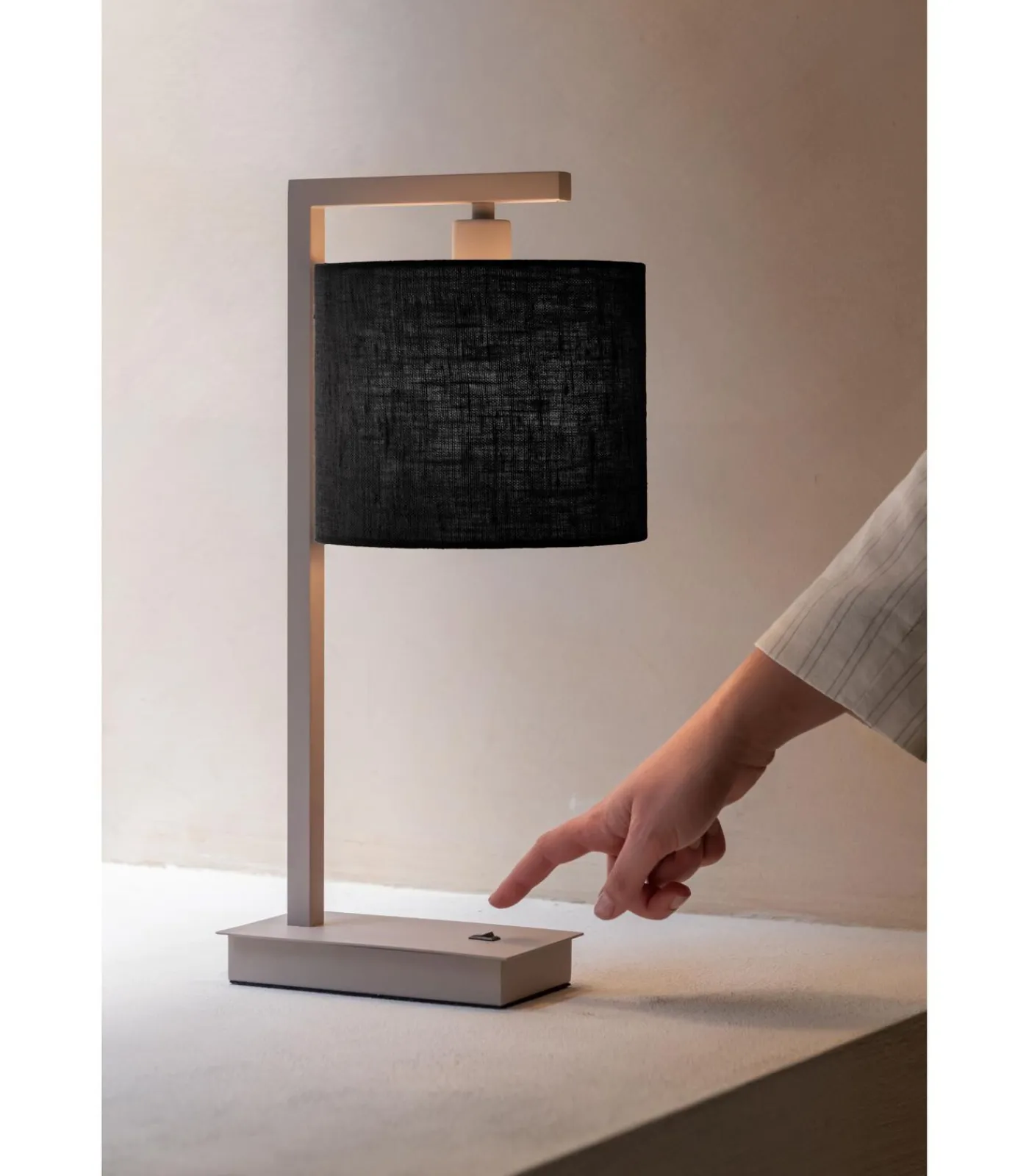 Clearance Tafellamp Boston - Bruin - 17x18x44cm Tafellampen