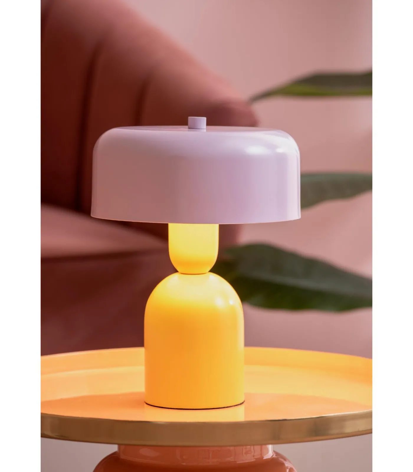 Discount Tafellamp Double Funky - Heldergeel - Ø19cm Tafellampen