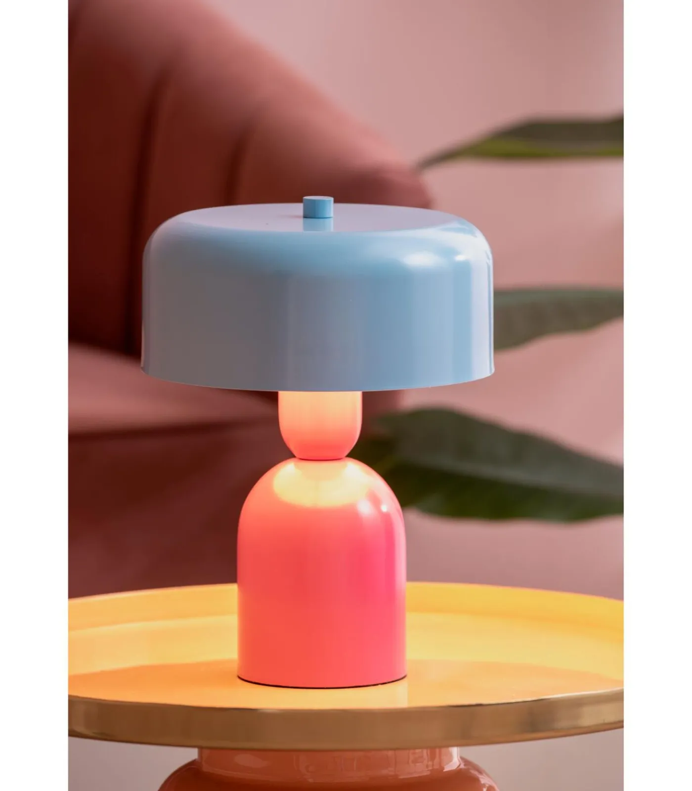 Online Tafellamp Double Funky - Helderroze - Ø19cm Tafellampen