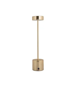 Discount Tafellamp Ganar Led - Goud - 8x8x37.5cm Stoelen