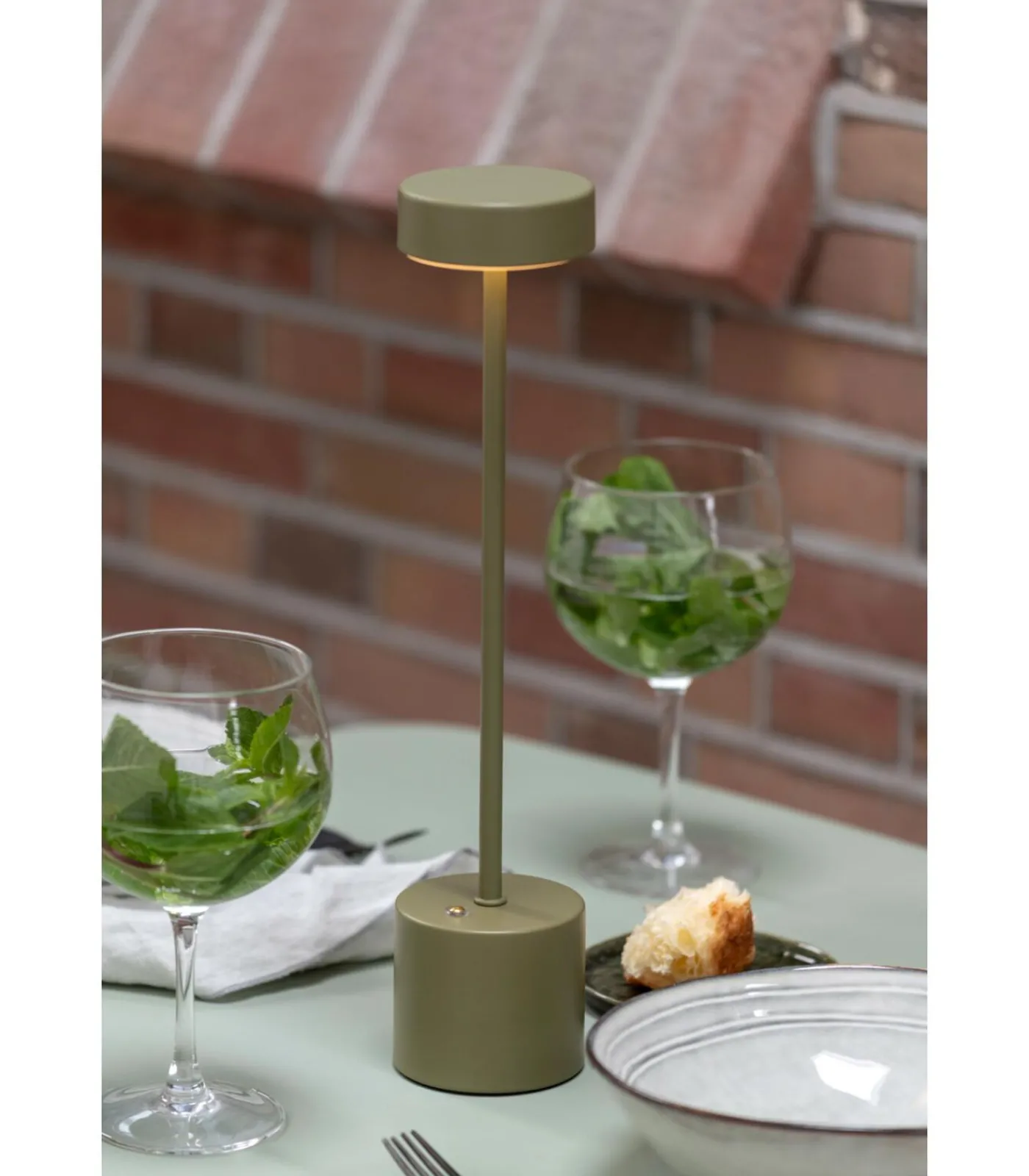 Sale Tafellamp Ganar Led - Groen - 8x8x37.5cm Tafellampen