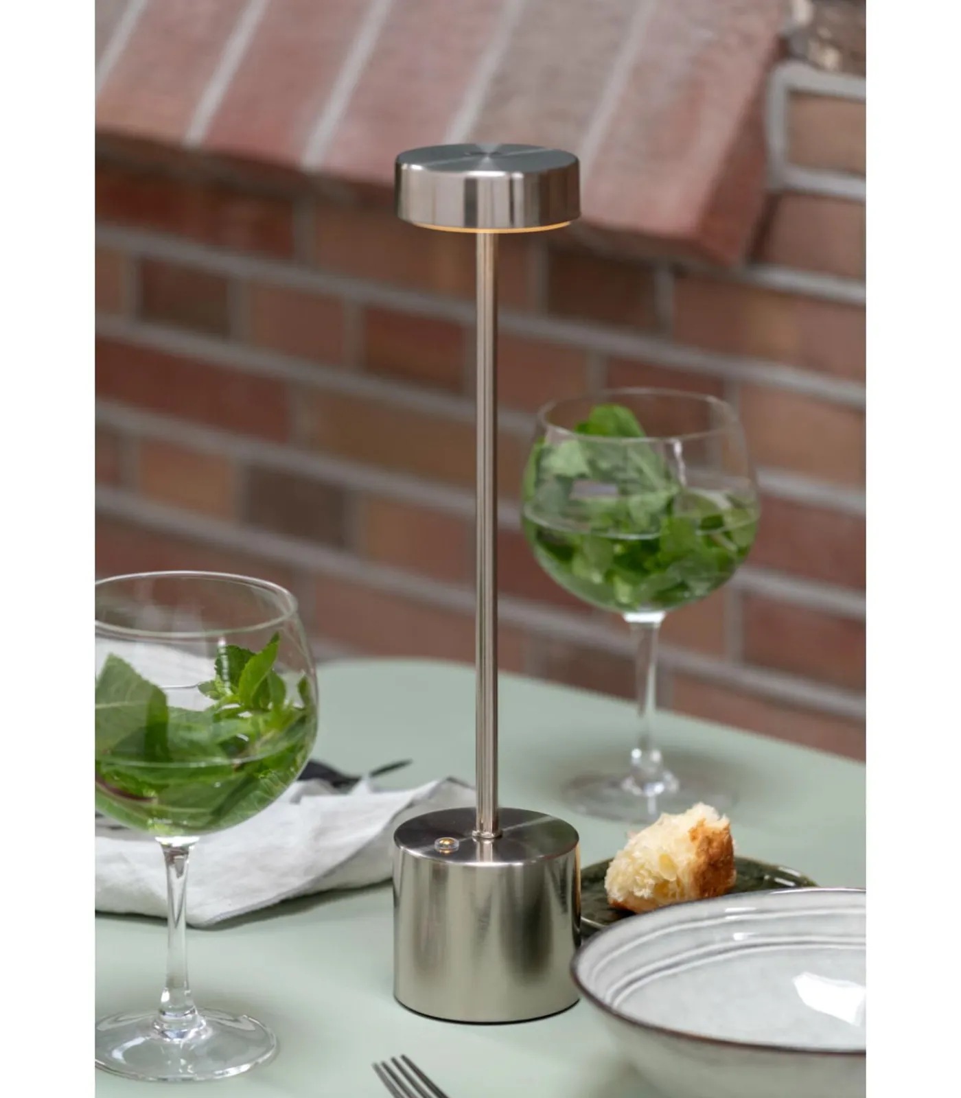 Tafellamp Ganar Led - Zilver - 8x8x37.5cm Stoelen