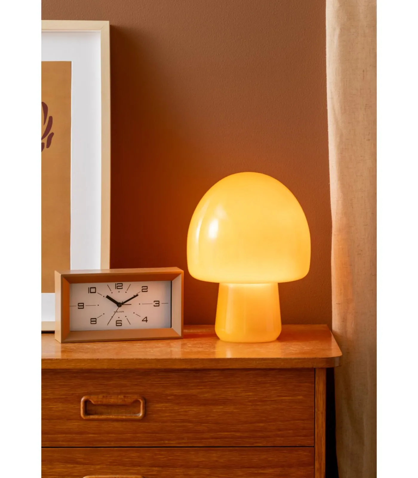 Best Tafellamp Gozar - Geel - 20x20x27cm Stoelen