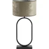 Best Tafellamp Jamiri/Chelsea - Zwart/Zilver - Ø30x67cm Tafellampen