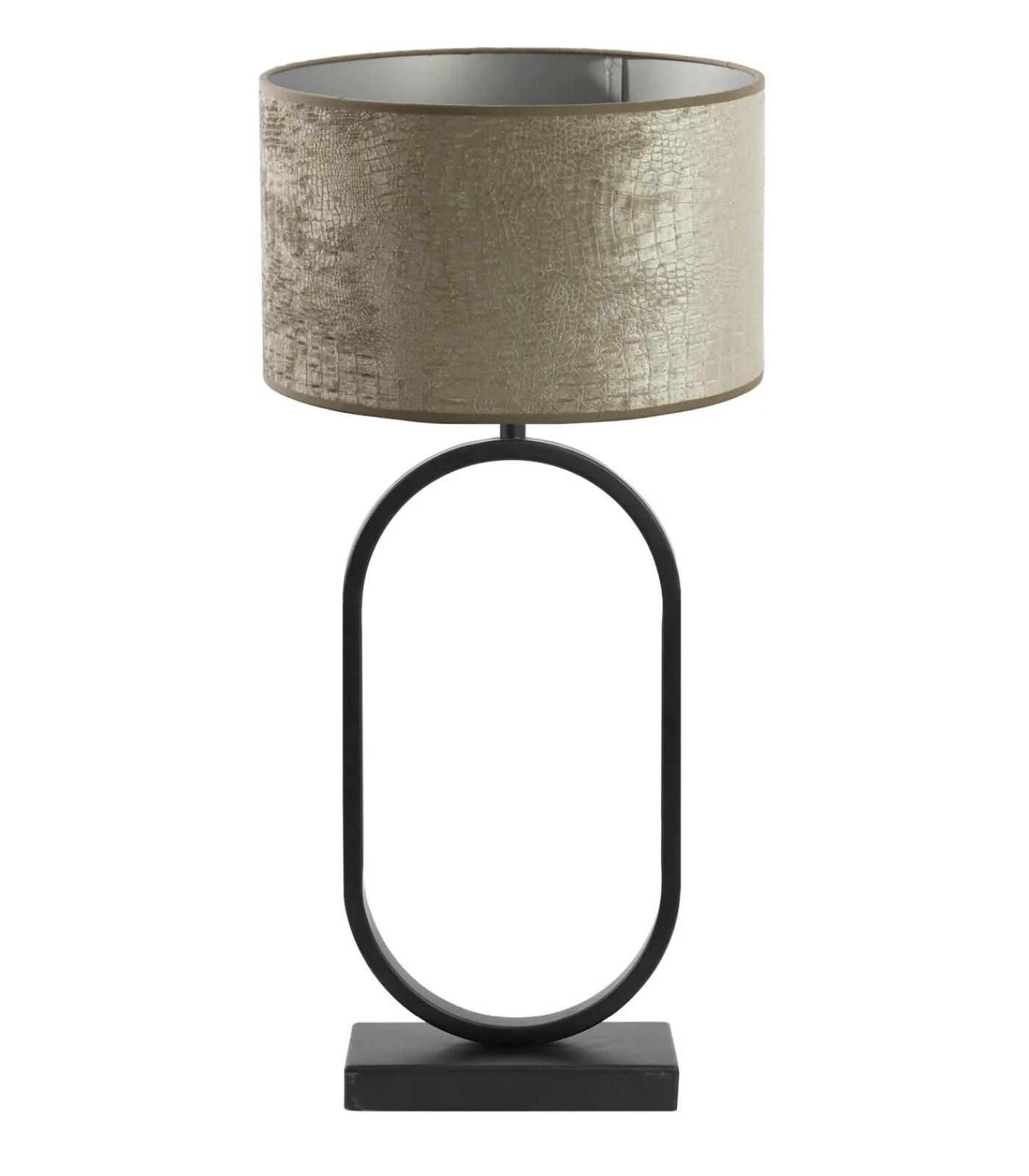 Best Tafellamp Jamiri/Chelsea - Zwart/Zilver - Ø30x67cm Tafellampen