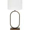 Hot Tafellamp Jamiri/Polycotton - Ant, Brons/Wit - Ø30x67cm Tafellampen