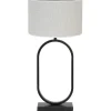 Tafellamp Jamiri/Saverna - Zwart/Eiwit - Ø30x67cm Tafellampen