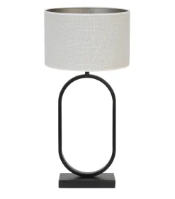 Tafellamp Jamiri/Saverna - Zwart/Eiwit - Ø30x67cm Tafellampen