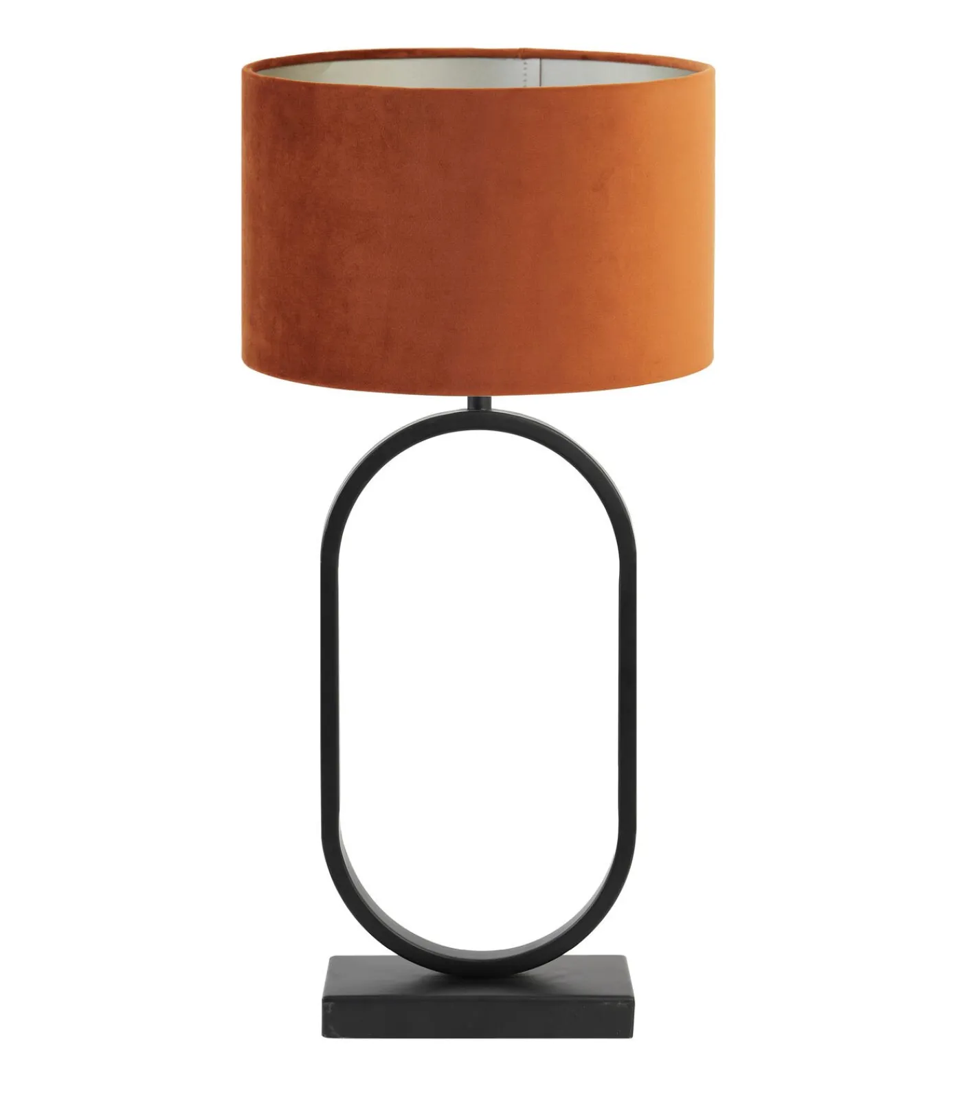 Sale Tafellamp Jamiri/Velours - Zwart/Terra - Ø30x67cm Tafellampen