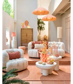 Tafellamp Musaby - Zachtroze - Ø25cm Tafellampen