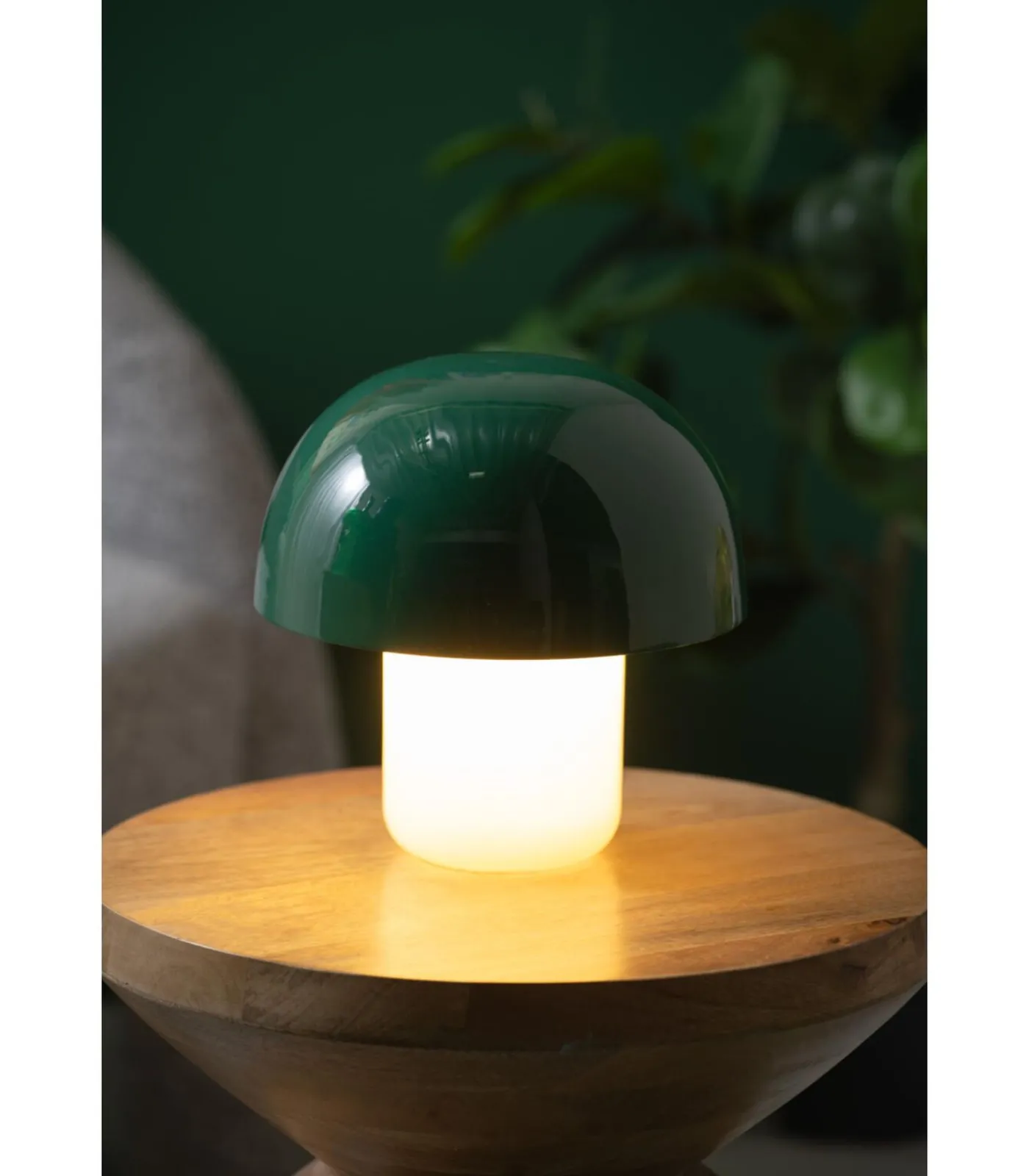 Outlet Tafellamp Nuevo Mini Mushroom - Groen - 20x20x20cm Tafellampen