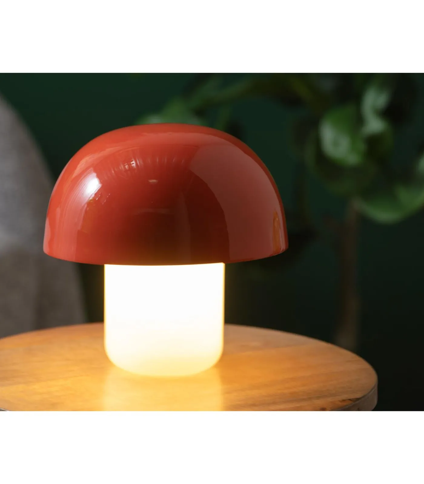 Best Tafellamp Nuevo Mini Mushroom - Oranje - 20x20x20cm Tafellampen