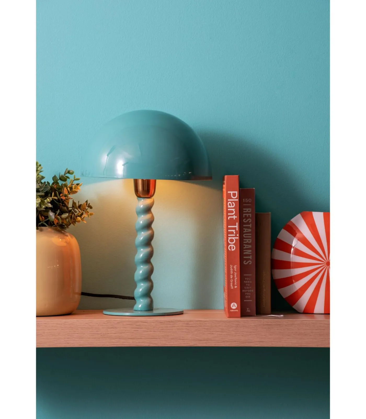 New Tafellamp Prisa - Turquoise - Ø25cm Tafellampen