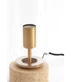 Clearance Tafellamp Rylano - Helder - Ø12x47cm Muurverlichting