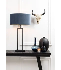 Discount Tafellamp Shiva/Livigno - Zwart/Eiwit - Ø35x84cm Tafellampen