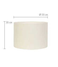 Discount Tafellamp Shiva/Livigno - Zwart/Eiwit - Ø35x84cm Tafellampen