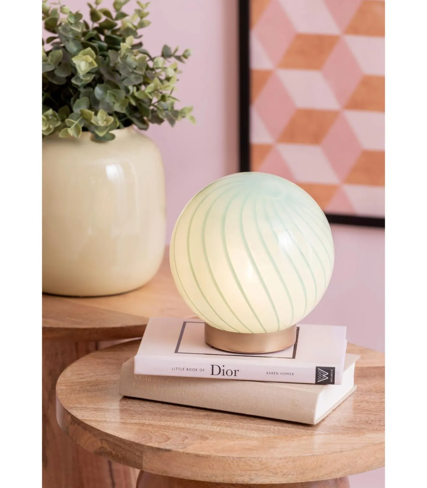 Sale Tafellamp Summer Globe - Zachtgroen - 15.2x15.2x16.7cm Tafellampen