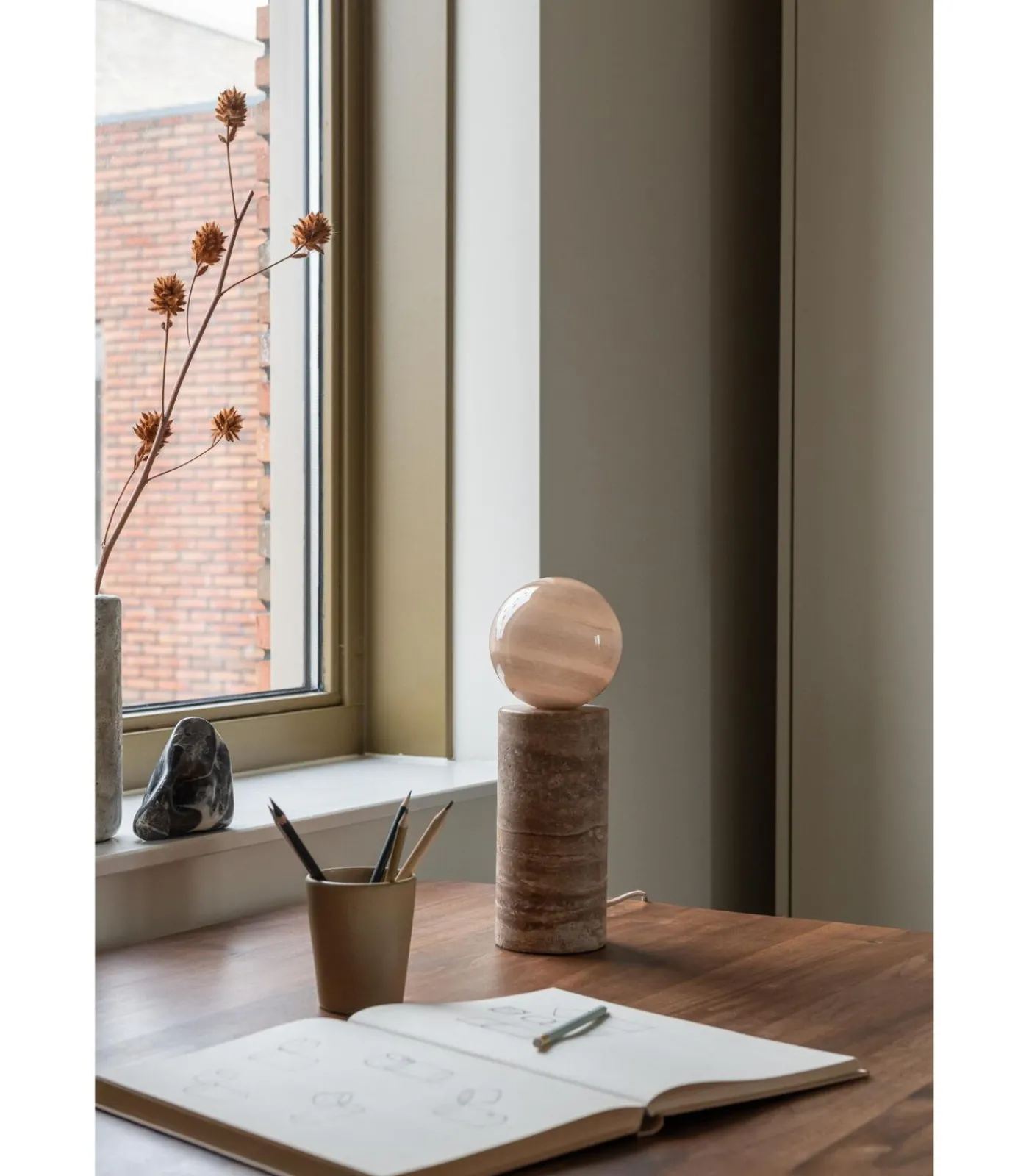 Best Tafellamp Tivoli - Bruin - Ø12cm Tafellampen