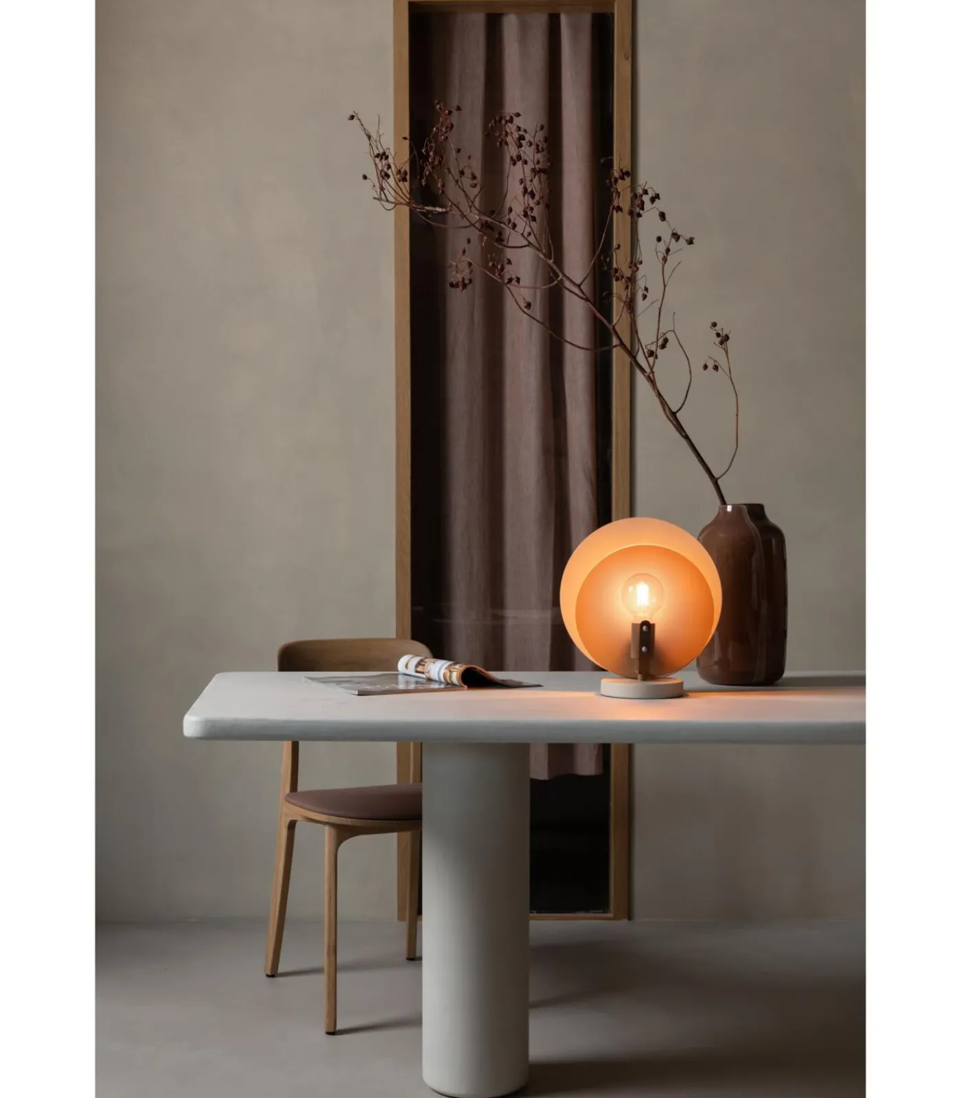 Best Tafellamp Toledo - Bruin - 22x30x32.5cm Tafellampen