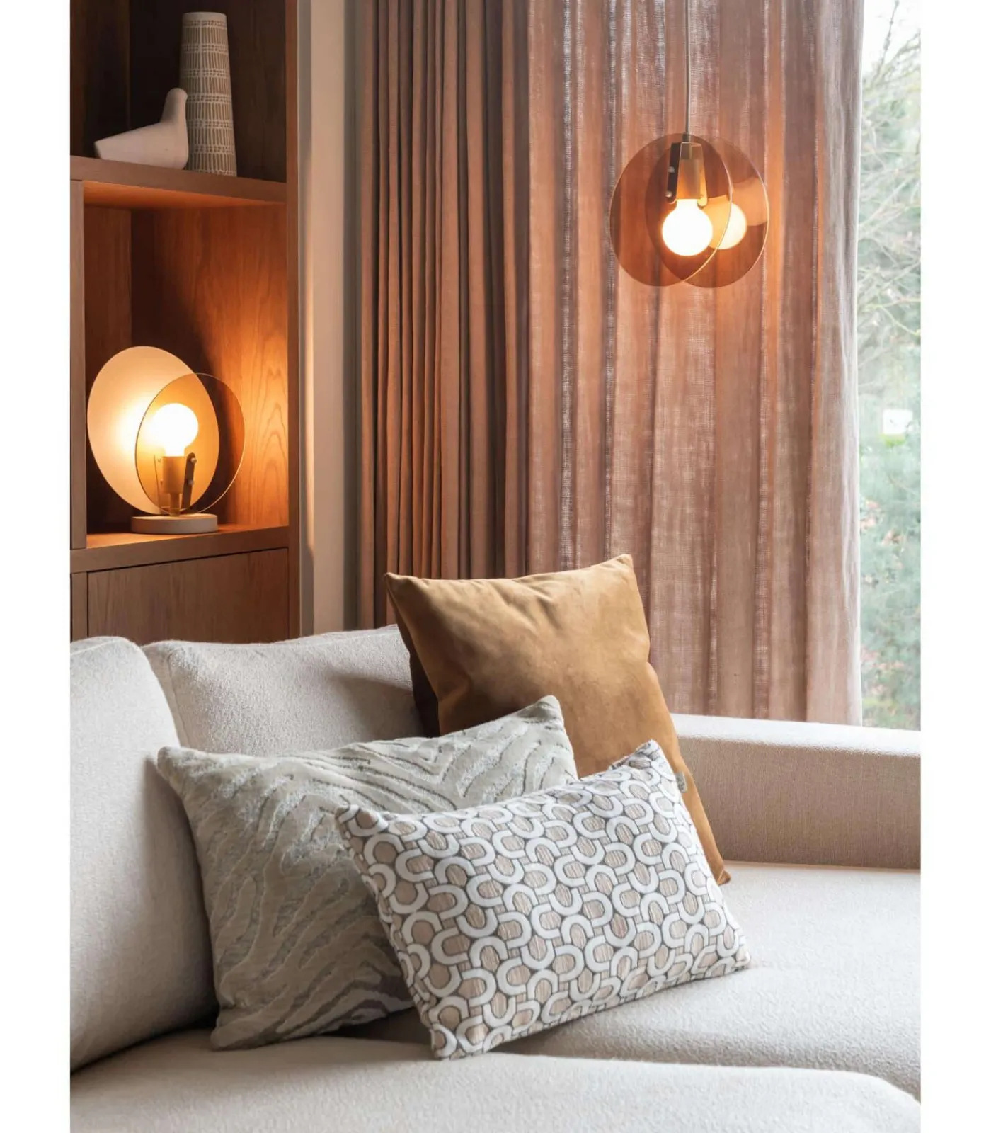 Best Tafellamp Toledo - Bruin - 22x30x32.5cm Tafellampen