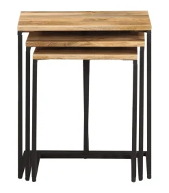 Online Tafeltjesset 3 st massief acaciahout Tafels