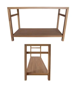 New Teak dubbele wastafel 120cm DEWI Meubels