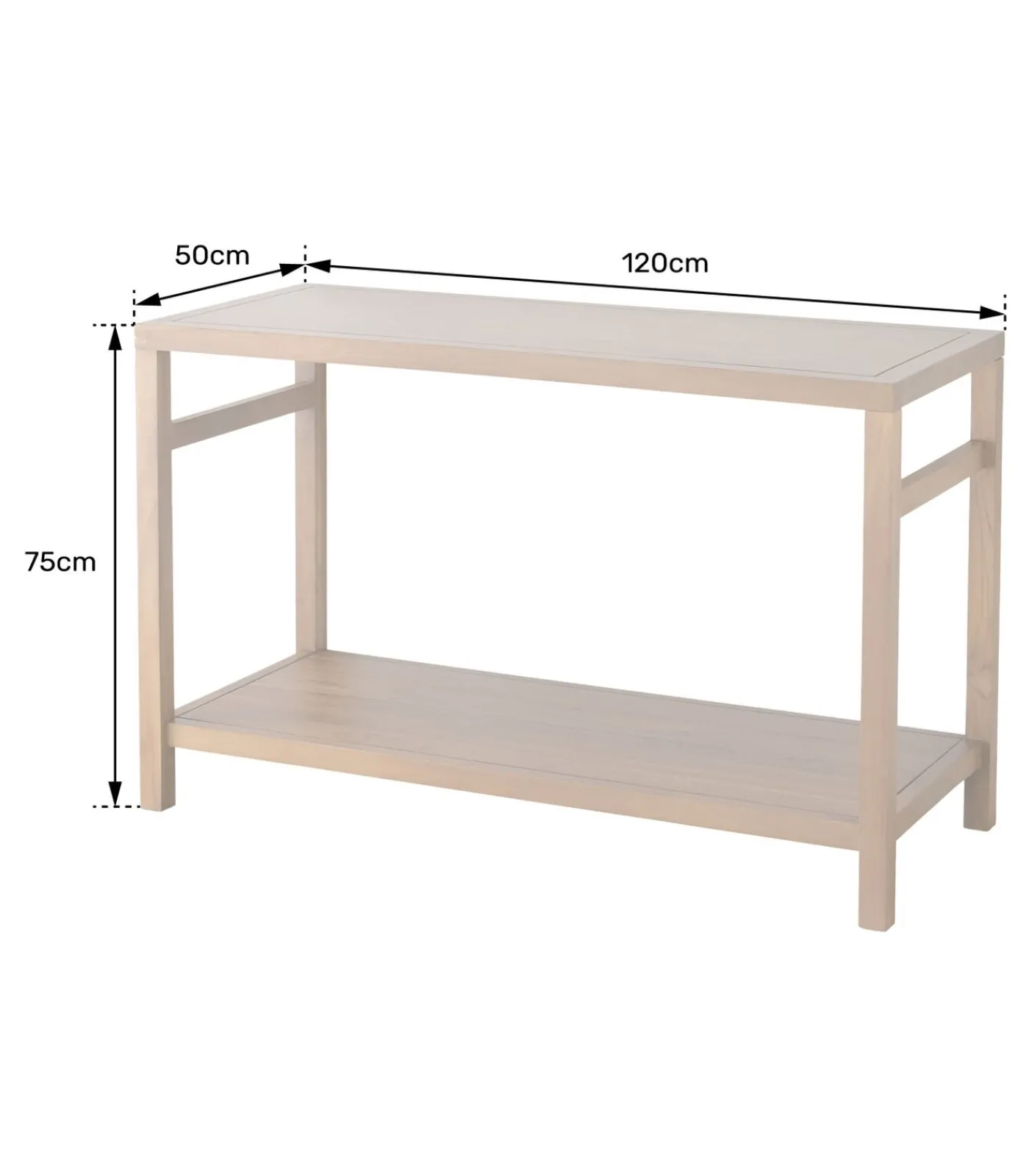 New Teak dubbele wastafel 120cm DEWI Meubels