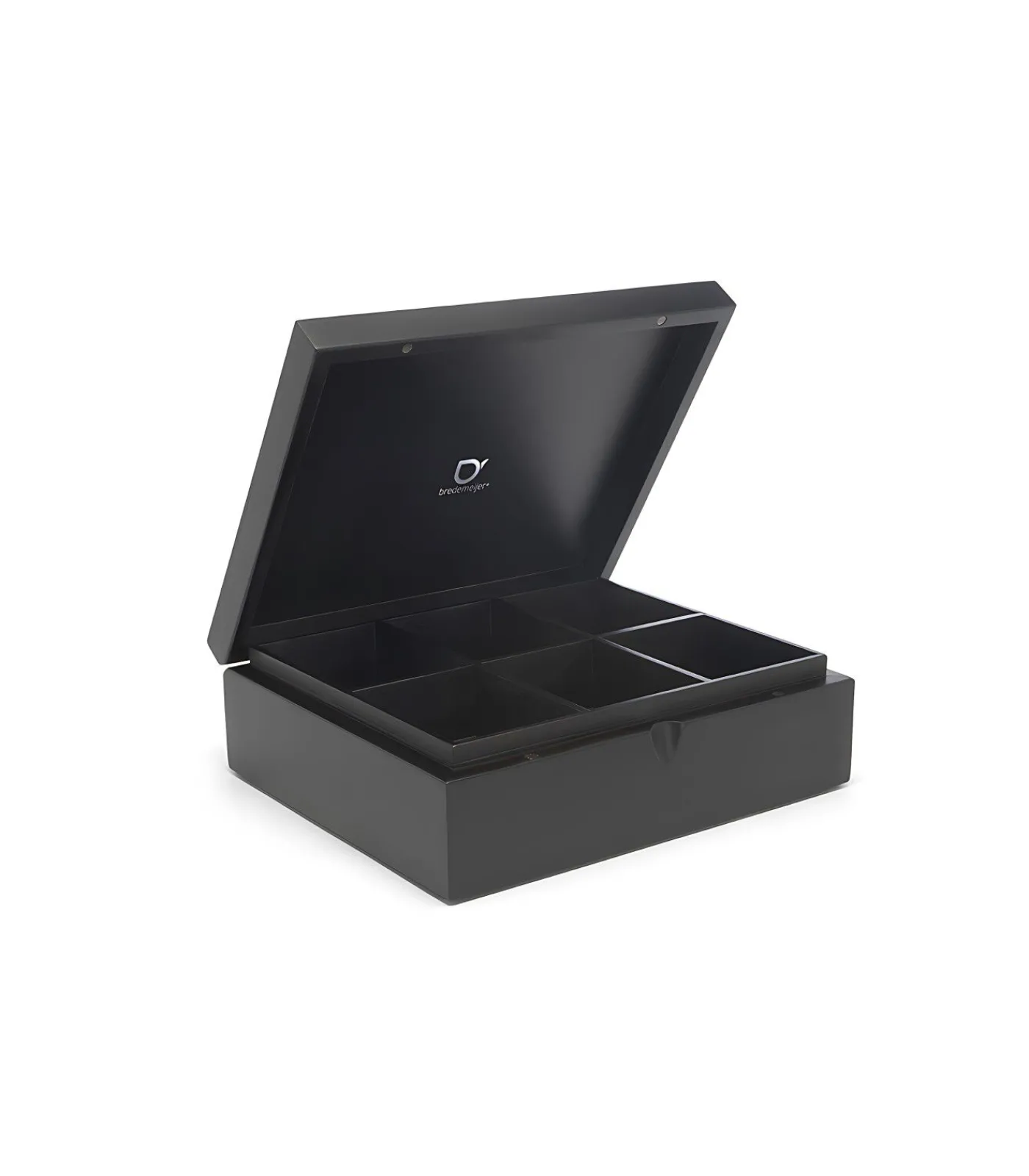 New Theedoos Bamboe 6-vaks gesloten, zwart Koffie & Thee Maken