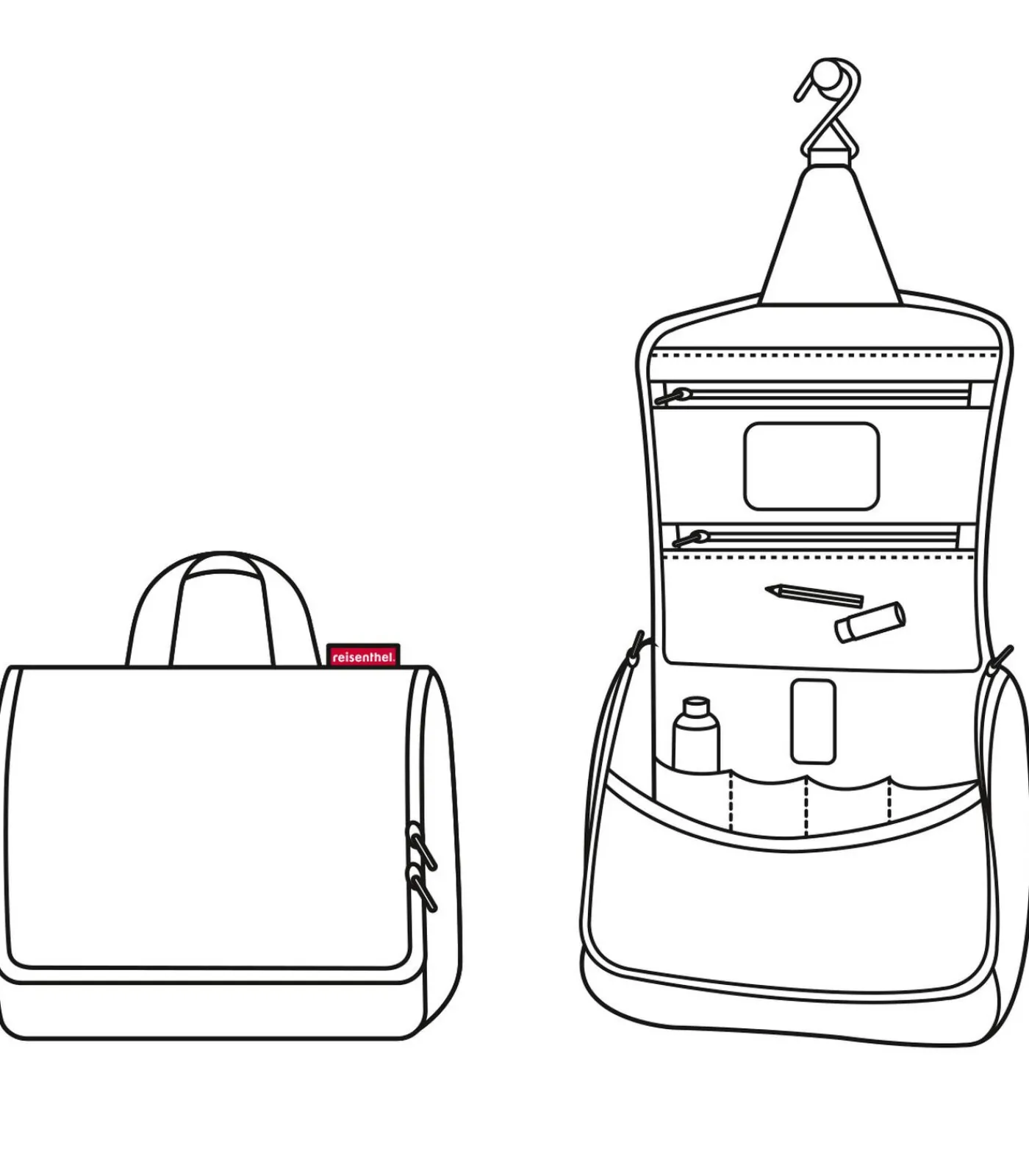 Toiletbag - Toilettas - Rood Toilettassen