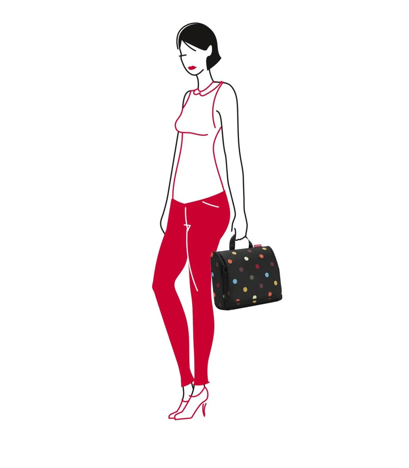 Hot Toiletbag XL - Toilettas - Dots Zwart Toilettassen