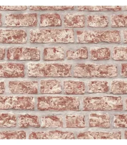 Outlet Topchic Behang bakstenen rood en grijs Decoratie