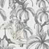 New Topchic Behang Monkey Jungle Leaves grijs en zwart Decoratie