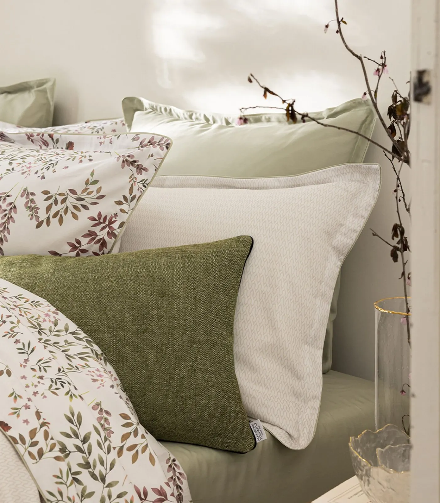 Outlet Tourbillon - Effen kussensloop in biologisch katoen satijn Lakens