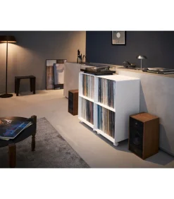 Discount Tower Platenkast 2-laags op wielen - Wit Meubels