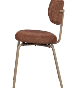 Travis Eetkamerstoelen - Polyester - Bruin - Set van 6 Stoelen