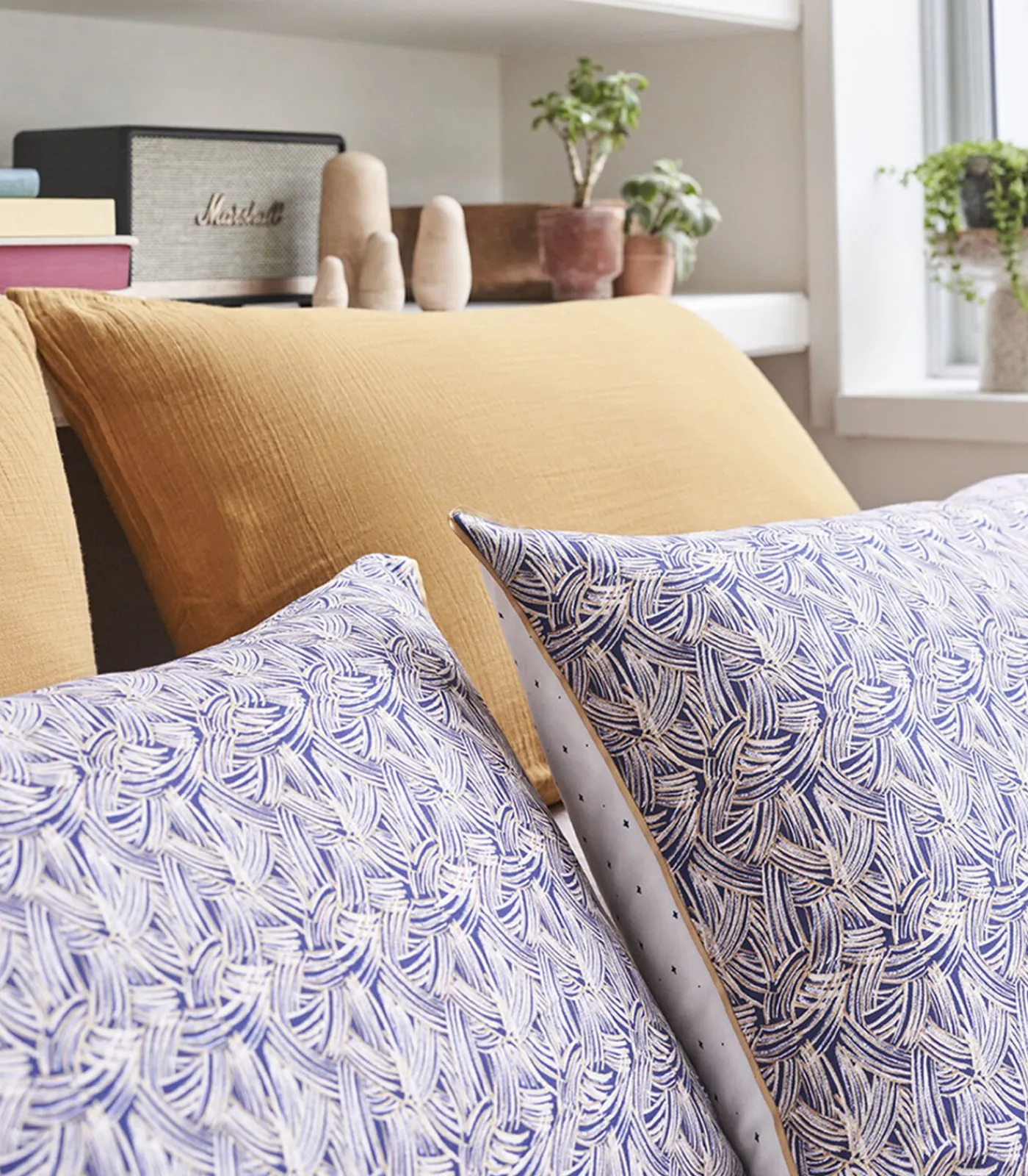 Clearance Tressage - Kussensloop in katoen satijn met print Kussenslopen