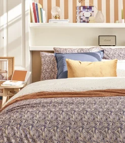 Clearance Tressage - Kussensloop in katoen satijn met print Kussenslopen