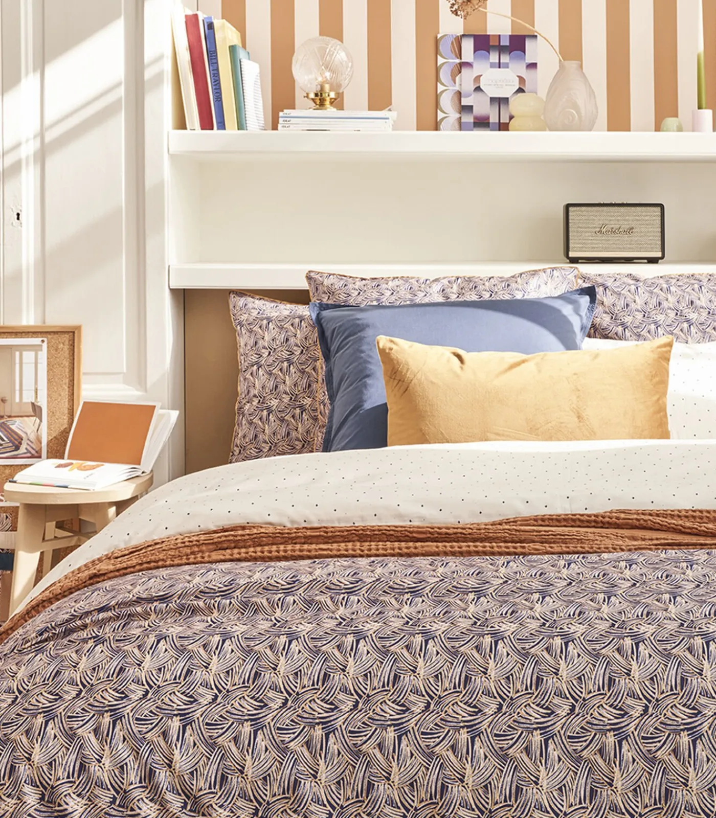 Clearance Tressage - Kussensloop in katoen satijn met print Kussenslopen