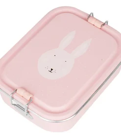 Clearance lunchbox klein - roestvrijstalen brooddoos voor kinderen - Mrs. Rabbit - roze Reisaccessoires