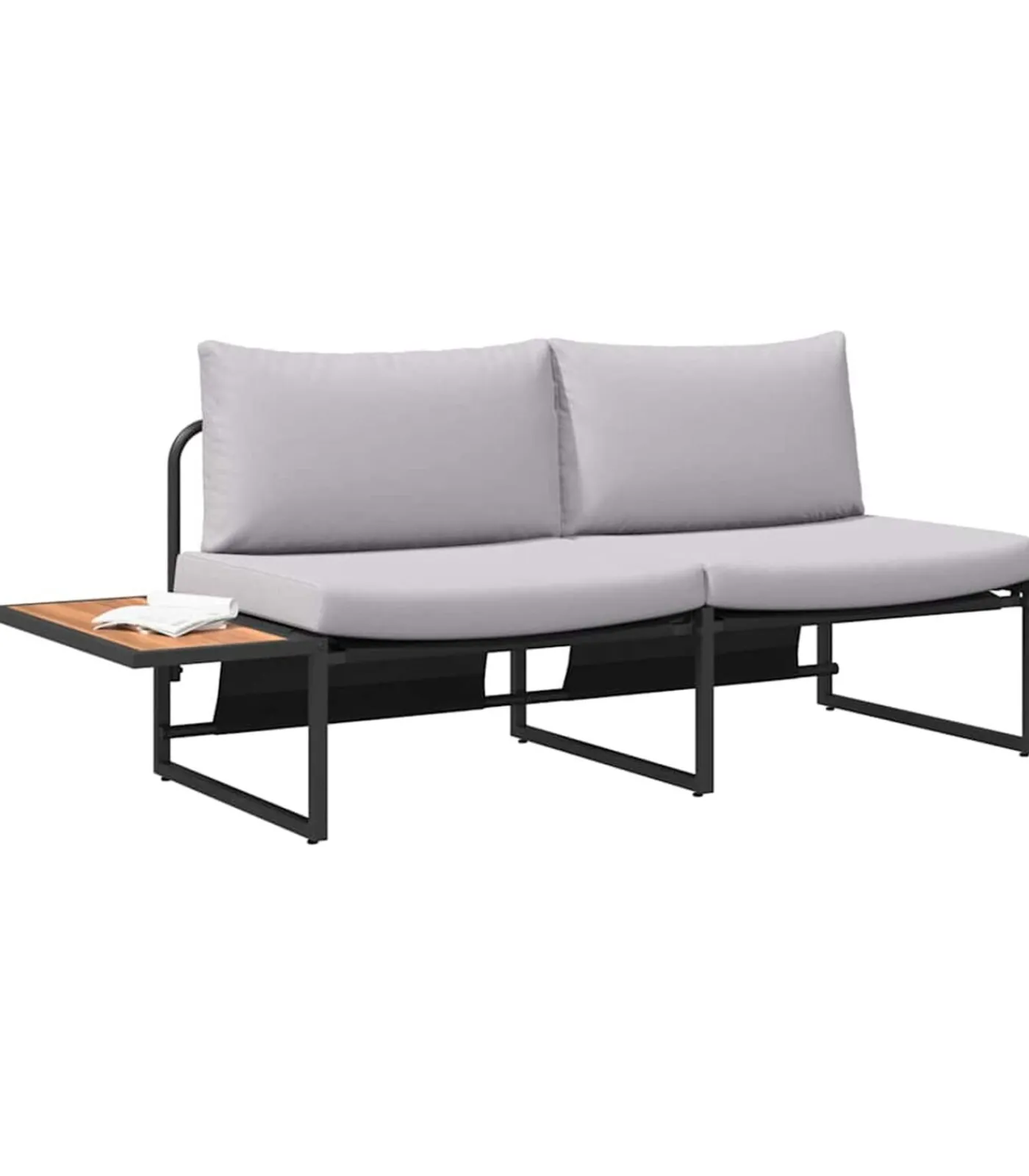 New Tuin Sofa met kussen Bruin 200.5 x 70 x 85.5cm Metaal Tuinmeubelen