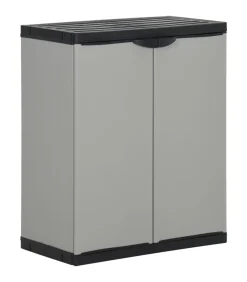 Hot Tuinafvalkast 68x40x85 cm polypropeen grijs en zwart Manden En Bakken