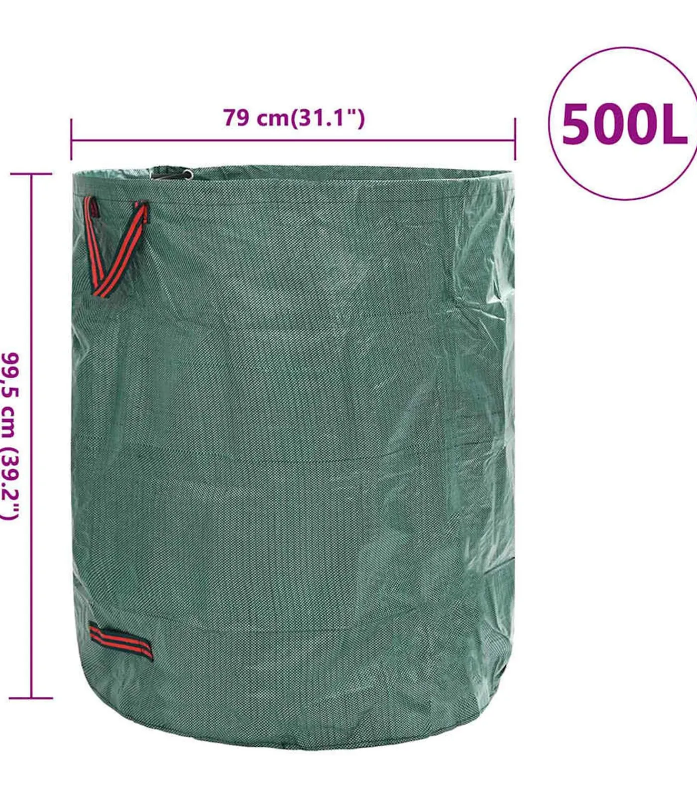 Discount Tuinafvalzakken 12 pcs Groen 79 x 79 x 99.5 cm Polypropyleen Manden En Bakken