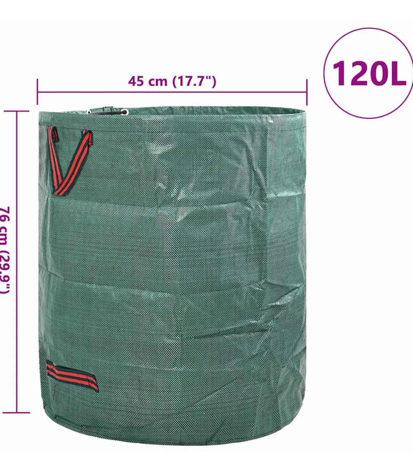 Sale Tuinafvalzakken 12 pcs Groen 45 x 45 x 76 cm Polypropyleen Manden En Bakken