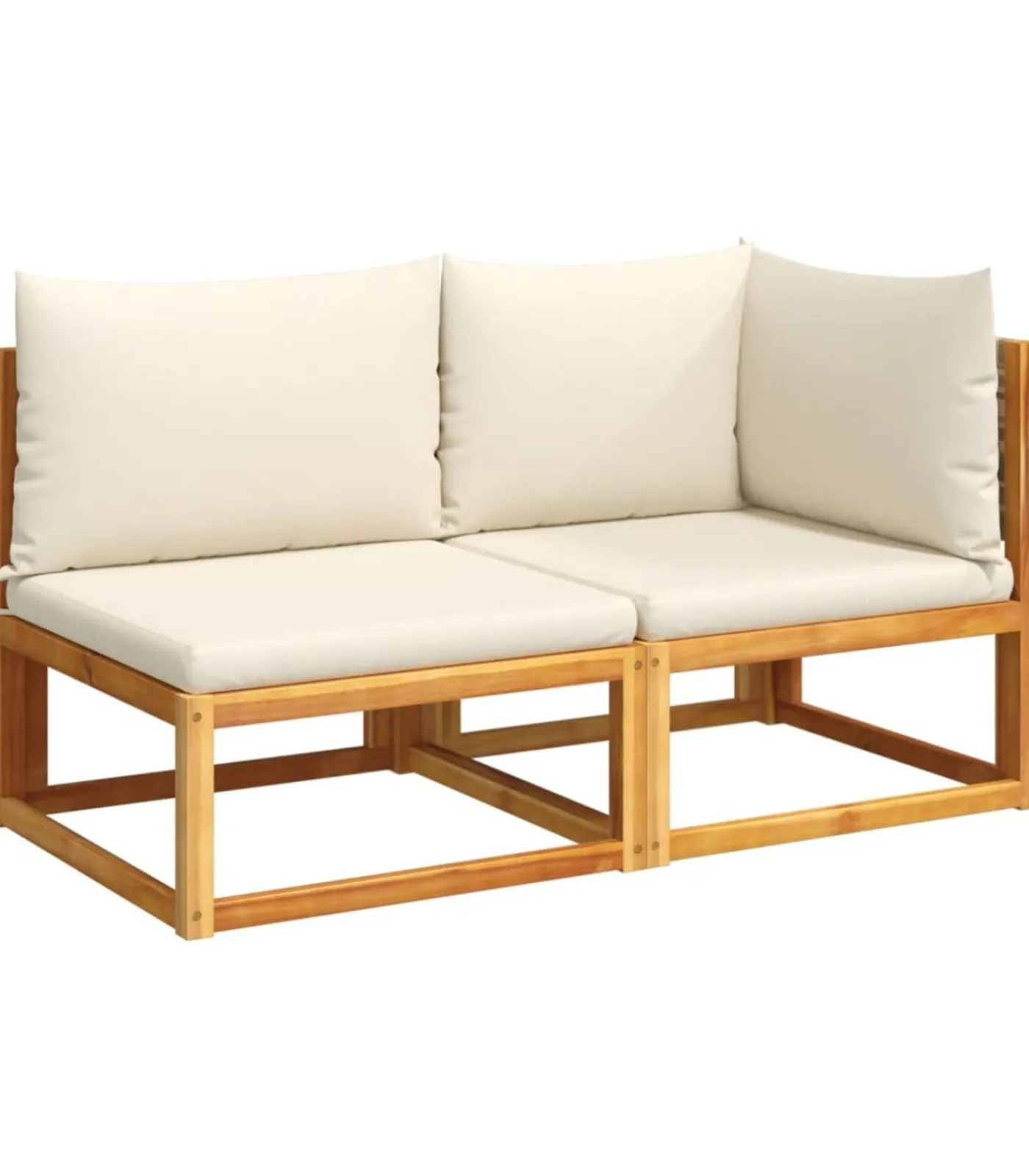 Sale Tuinbank met kussens 2-zits acaciahout & rotan Tuinmeubelen