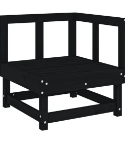 New Tuinhoekbank massief grenenhout zwart Tuinmeubelen