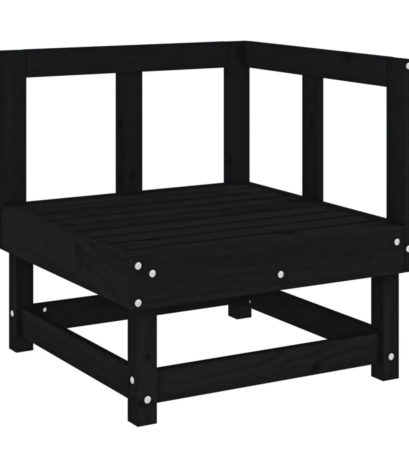 New Tuinhoekbank massief grenenhout zwart Tuinmeubelen