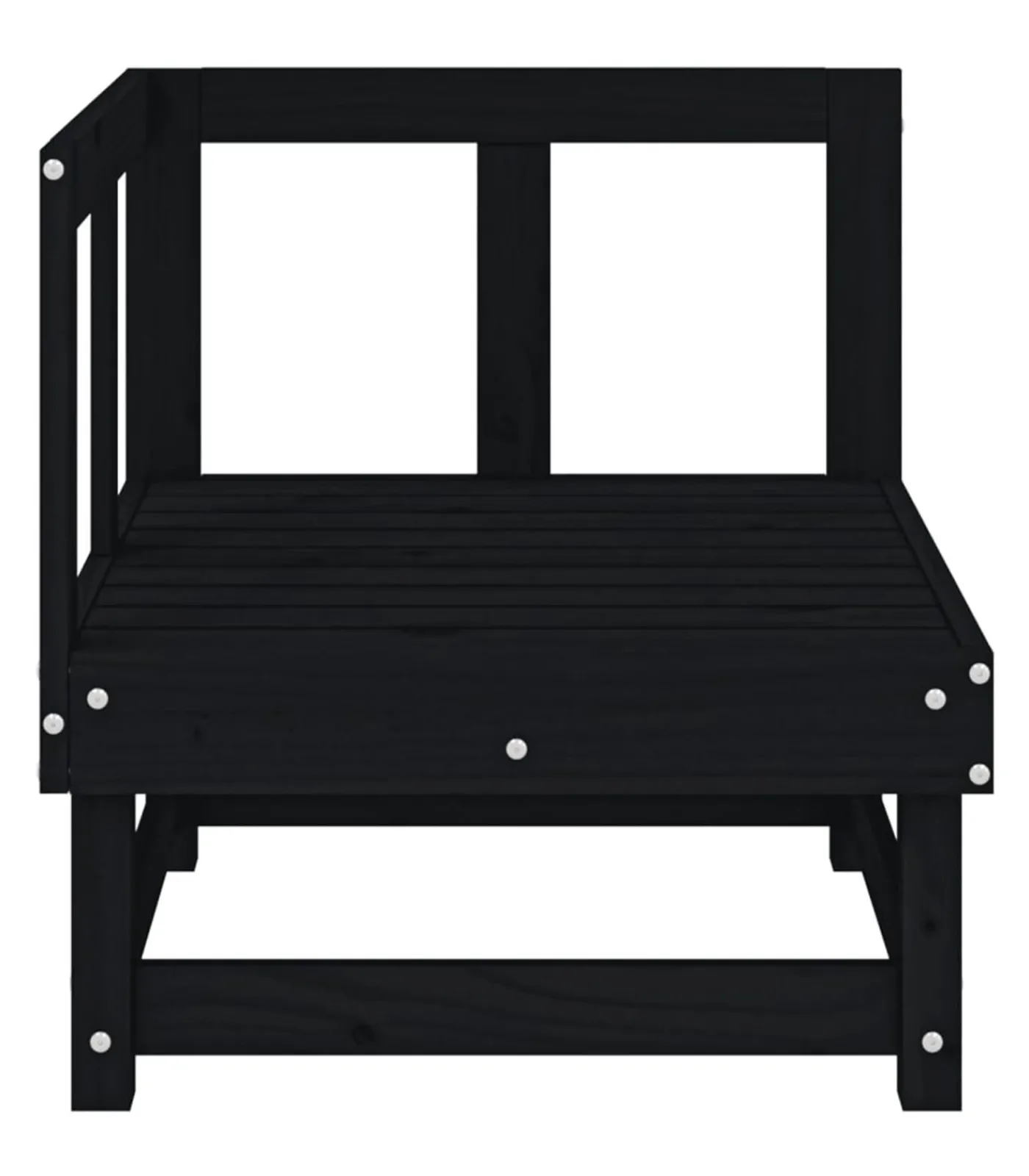 New Tuinhoekbank massief grenenhout zwart Tuinmeubelen