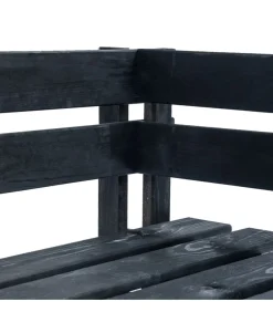 Hot Tuinhoekbank pallet hout zwart Tuinmeubelen