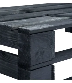 Hot Tuinhoekbank pallet hout zwart Tuinmeubelen
